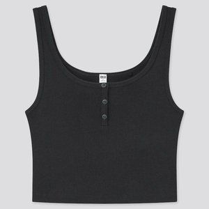 UNIQLO Cropped Ribbed Tank Top